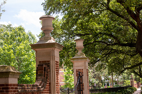gates at the horseshoe on the university of south carolina campus