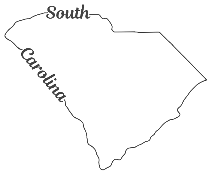 Outline of the state of South Carolina 