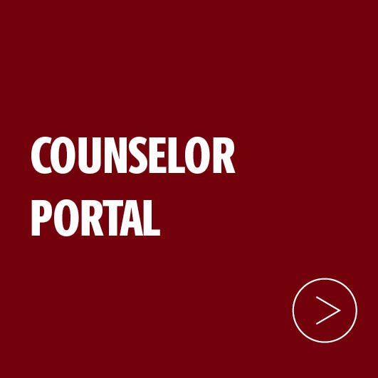 Garnet box that states counselor portal