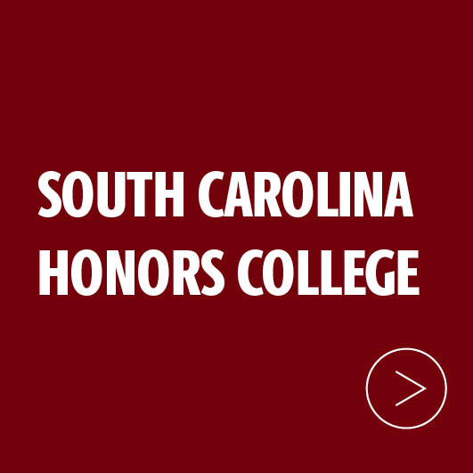 Garnet box with text that says south carolina honors college.