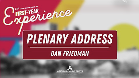 A graphic illustrating Dan Friedman's plenary address