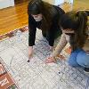 Simkins House visitors explore a map of downtown Columbia, SC.