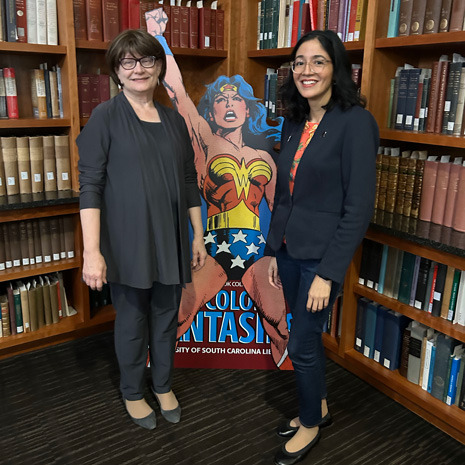 Lara Sieweke and Elizabeth Sudduth in the Smith Reading Room