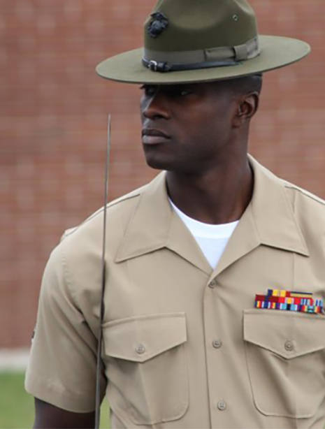 Soldier at Marine Corps Recruit Depot, Parris Island, South Carolina
