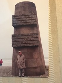 Robert Phillips at Normandy Beach monument in France.