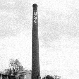 Smokestack with USC painted on it