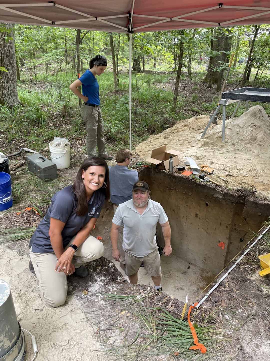 Dean April Cone at the Topper excavation site.