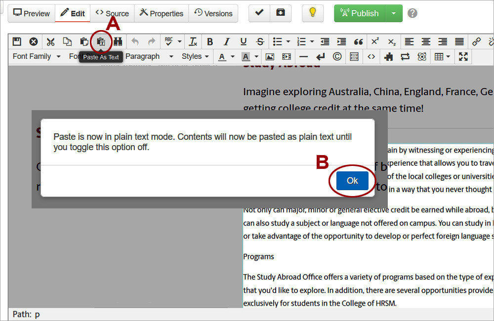Editing Text and Adding Links 1