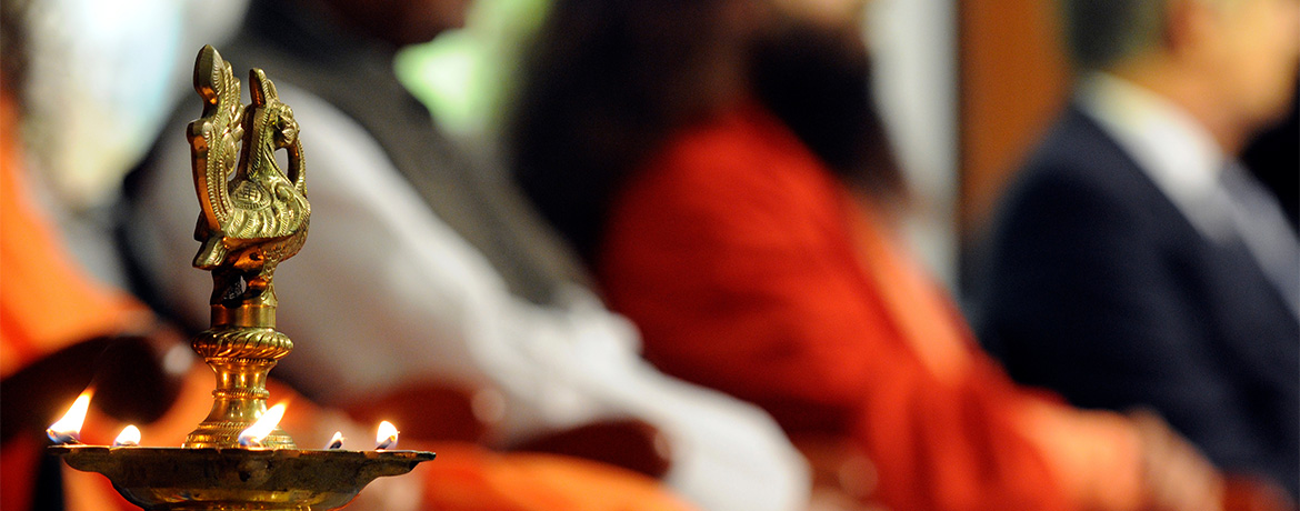 incense burning during a religious service