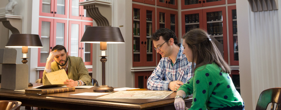 students studying together at the South Caroliniana Library