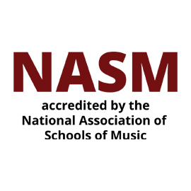 Infographic: accredited by the National Association of Schools of Music (NASM)