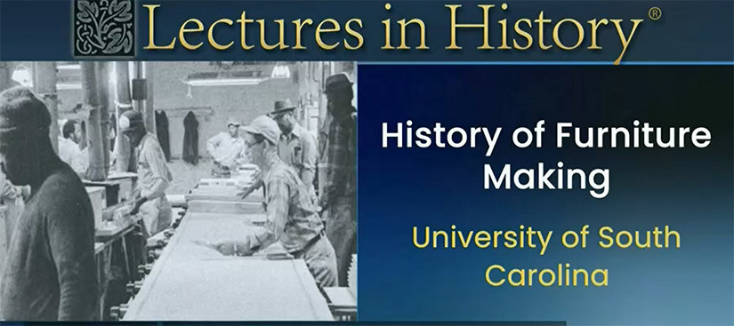 image from Cspan video - Lectures in History, History of Furniture Making at USC