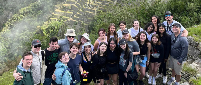 USC Students on a mountain in Peru. 