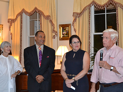 Rudy speaking at a USC event.