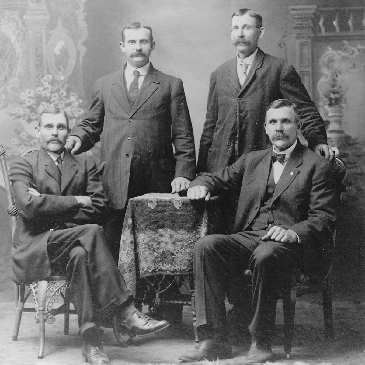 Portrait of John Pumphrey's brothers, photographed circa 1900.