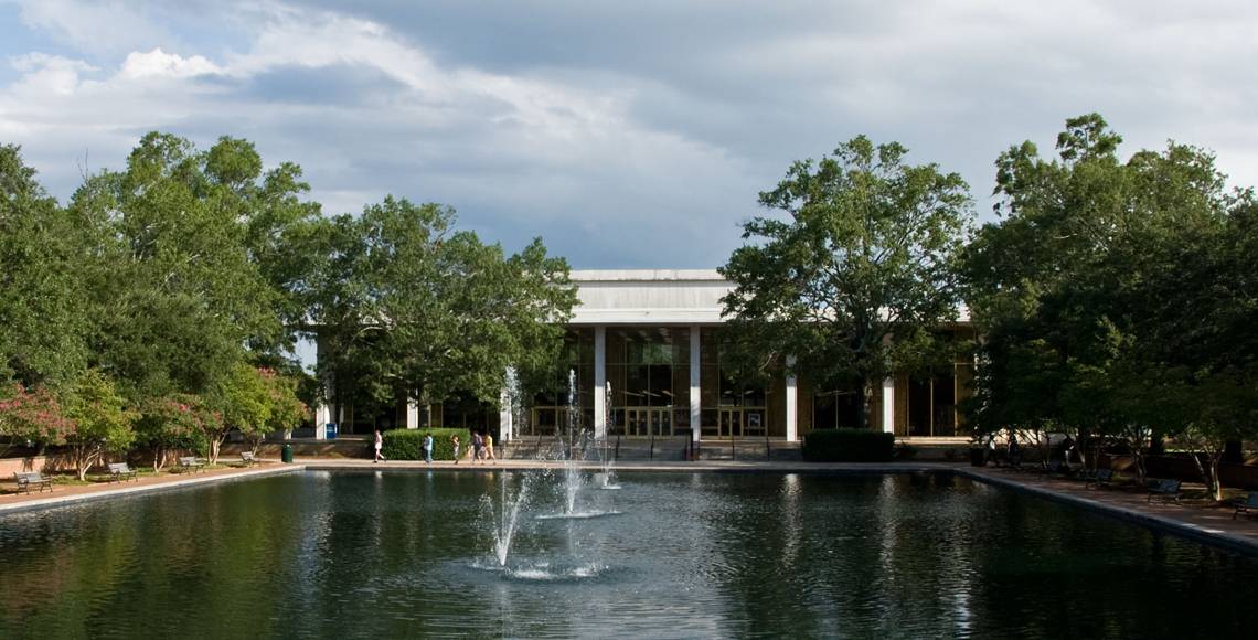 Thomas Cooper Library and the reflecting pool