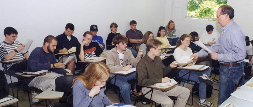 students in a classroom with an instructor