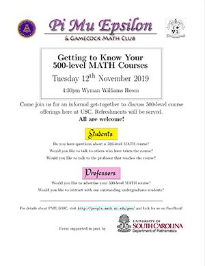 Getting to Know Your Courses event flyer