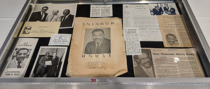 Display case featured at the ceremony
