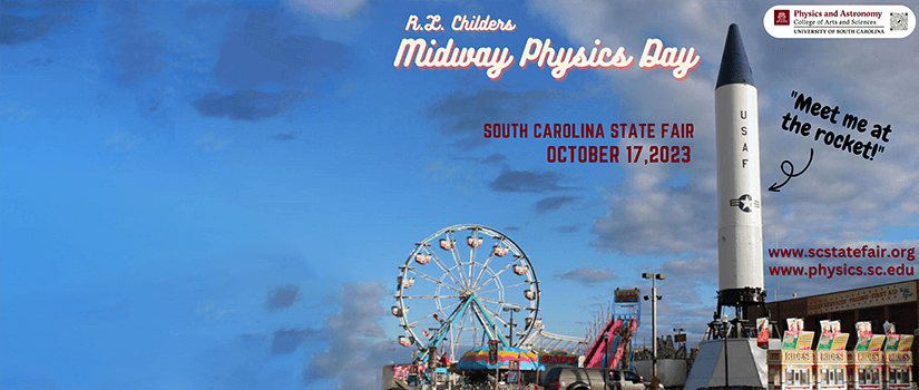 Poster for the 2023 Midway Physics event