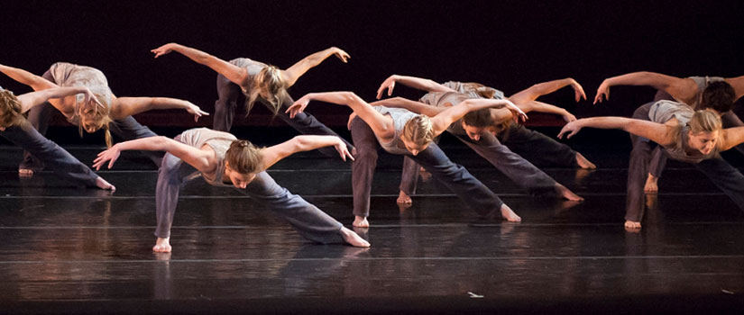 Dance Education students performing on stage
