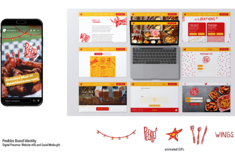 Sarah Hoffman won a Gold ADDY for “Peebles Brand Identity” in both the Integrated Brand Identity, Campaign and Illustration, Campaign categories. 