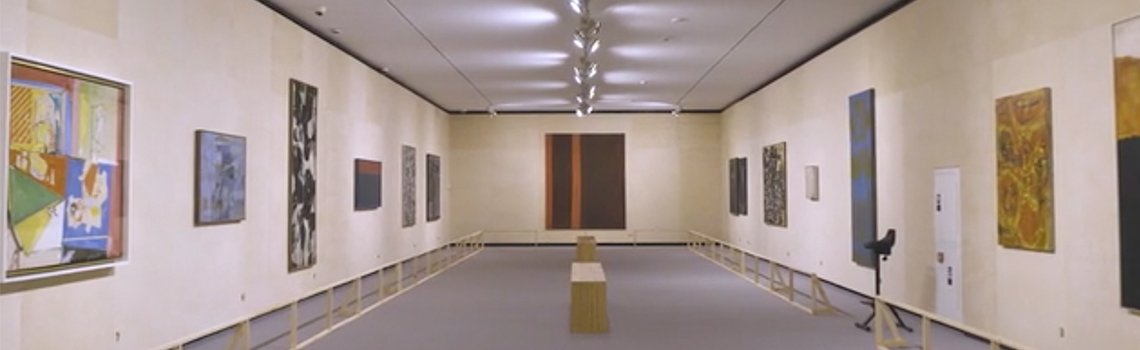 Exhibition view in a room