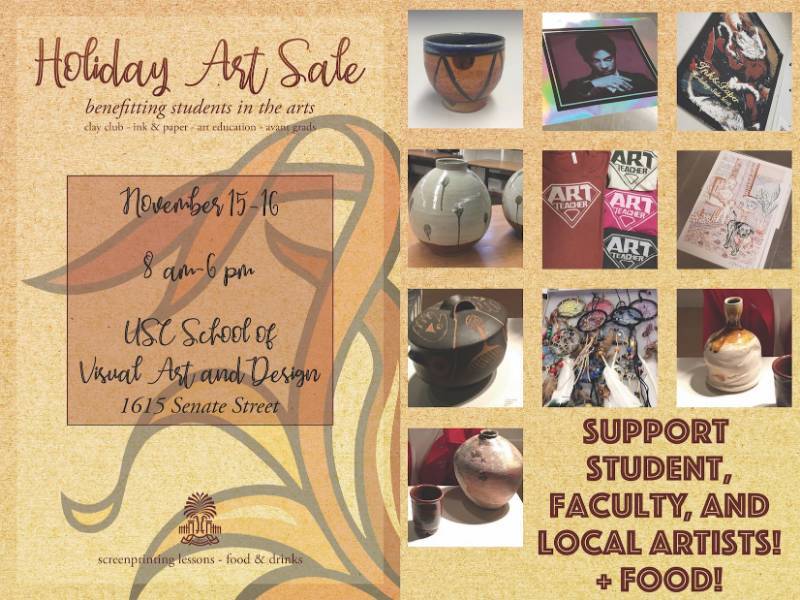 holiday art sale poster