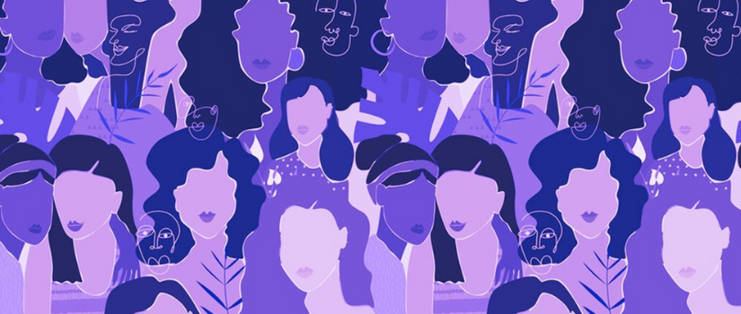 photo of women wiht purple tones