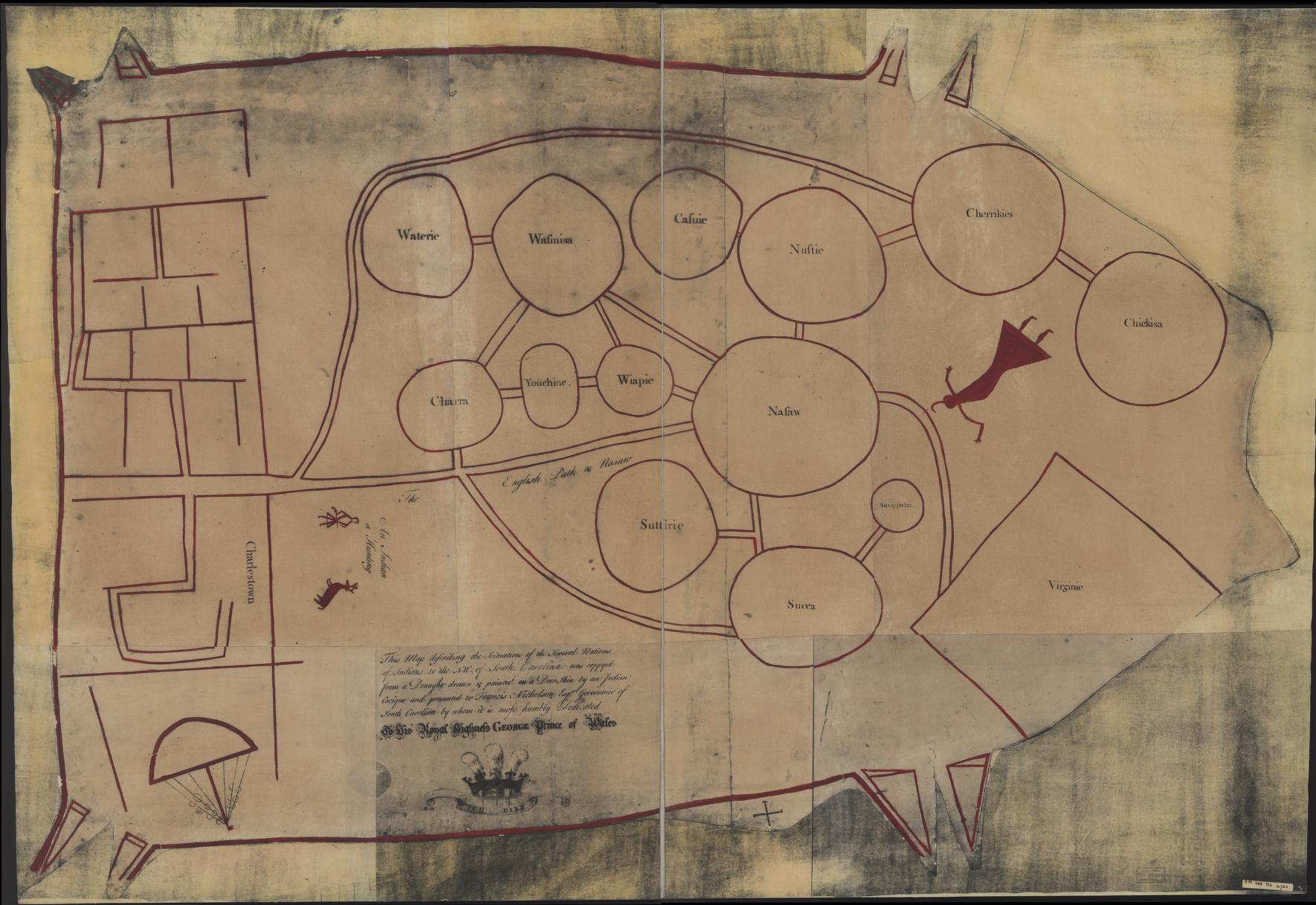 Map of the several nations of Indians to the Northwest of South Carolina