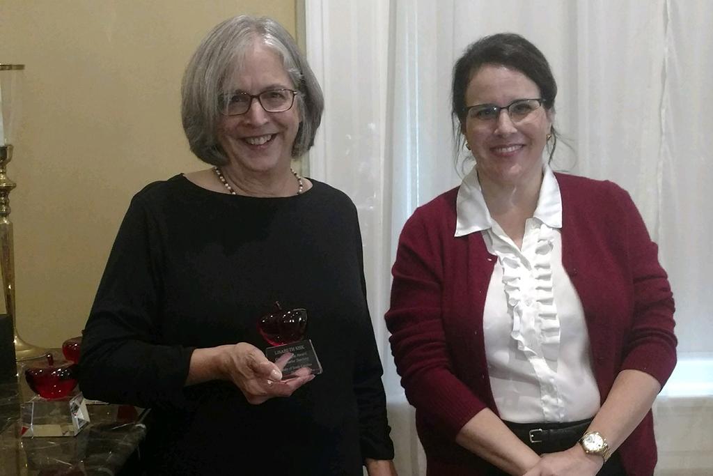 Lisa Sisk with Provost Joan T. A. Gabel.