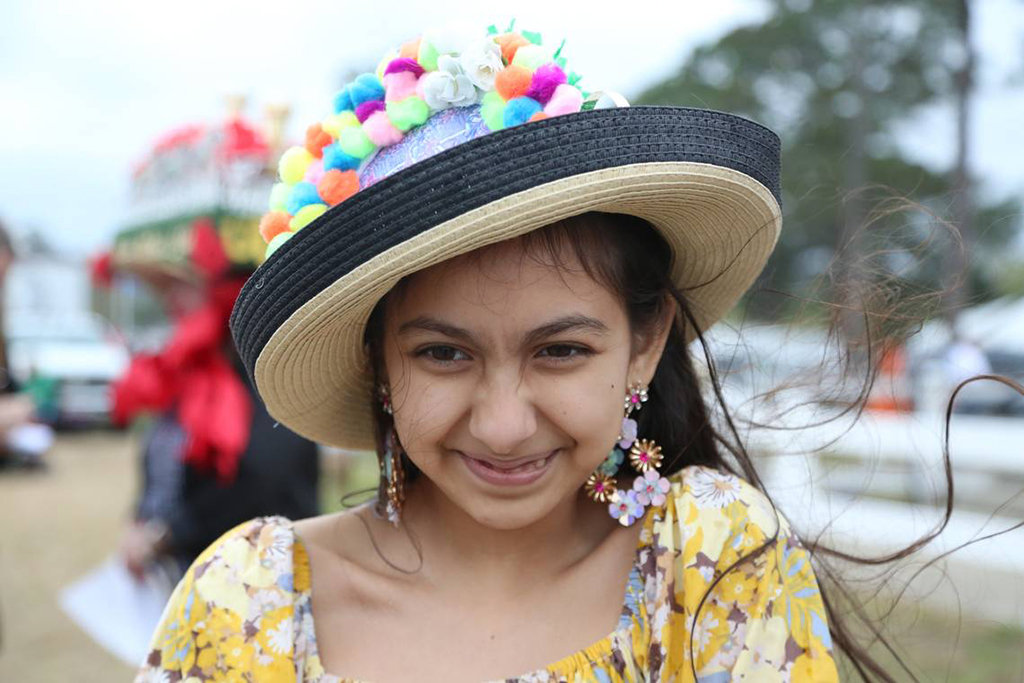 Belen Corona, hat competition competitor for the children’s division, wins for the second time  at the Carolina Cup on April 1, 2023. Photo by TYLER RICKS