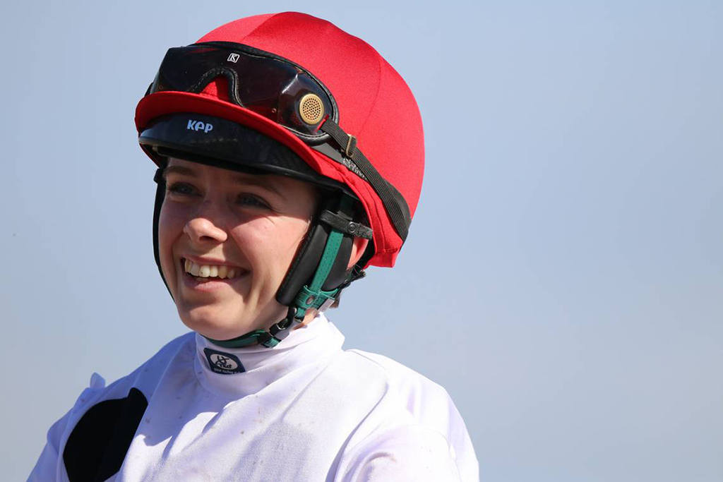 Seventeen-year-old Camden jockey Taylor Kingsley rode Cibolian to its first place victory in the flat race of the 88th running of the Carolina Cup on April 1, 2023. Photo by ALYSSA LUQUER 