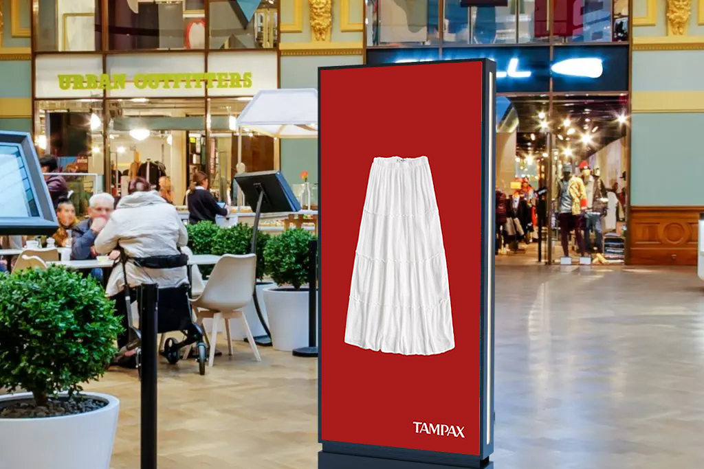 Sophia McKowen and Abby Mondello won a Gold ADDY and Best of Show Award in the Outdoor & Transit Advertising category for their campaign: "Tampax – Wear the White."