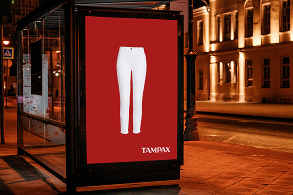 Sophia McKowen and Abby Mondello won a Gold ADDY and Best of Show Award in the Outdoor & Transit Advertising category for their campaign: "Tampax – Wear the White."
