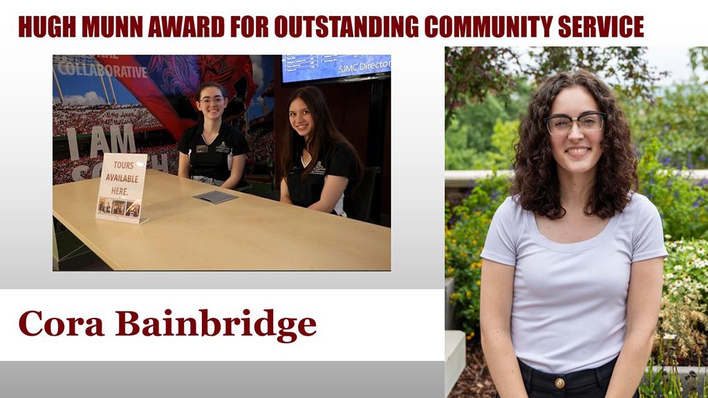 HUGH MUNN AWARD FOR OUTSTANDING COMMUNITY SERVICE - Cora Bainbridge
