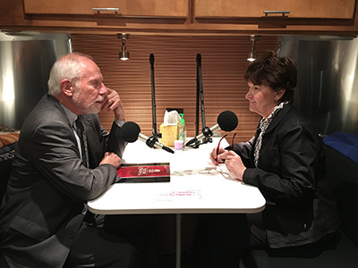 Charles and Susanne interviewing with Story Corp.