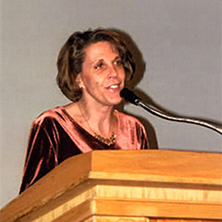 woman at a podium