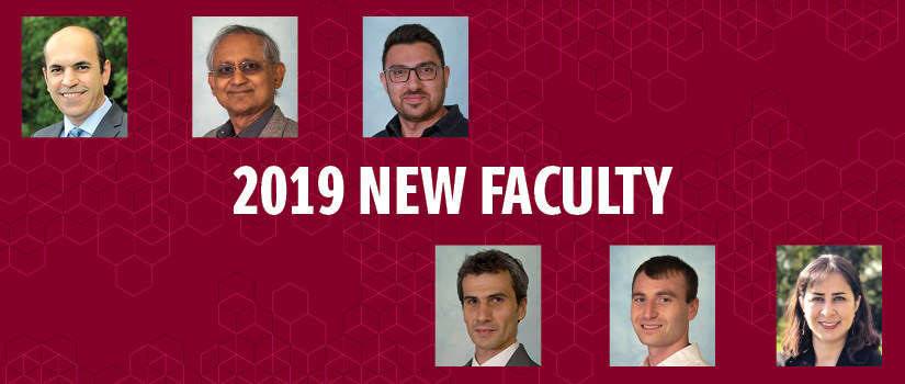 New faculty, Nader Taheri-Qazvini, Amit Sheth, Ramtin Zand, Alphan Sahin, Andrew Gross, Monirosadat Sadati 