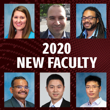 six headshots of new faculty members