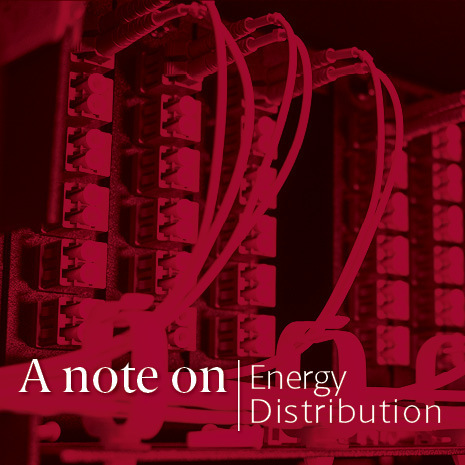 text over a garnet background that says, "A note on Energy distribution."