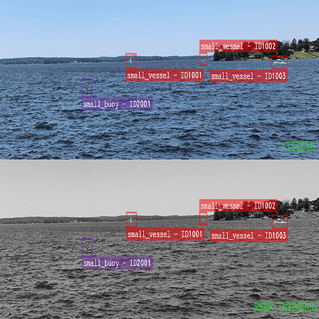  trained human captain in detecting and recognizing a wide variety of objects, obstacles and ships in all weather conditions, such as in the above labeled image at nearby Lake Murray.