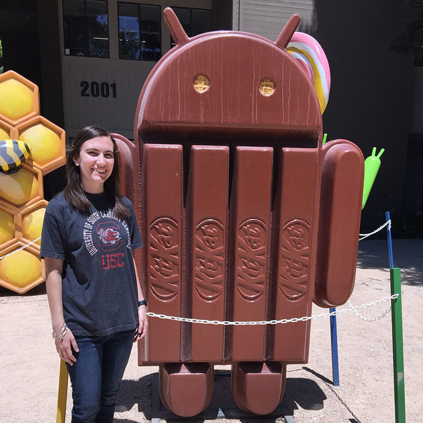 Alumna Maribeth Bottorff just before her first day at Google in 2016.