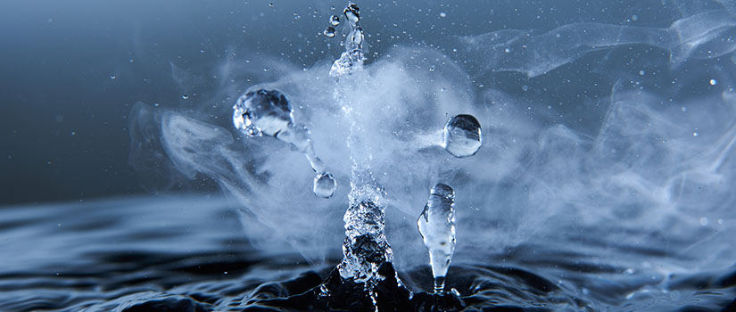 Condensation on water