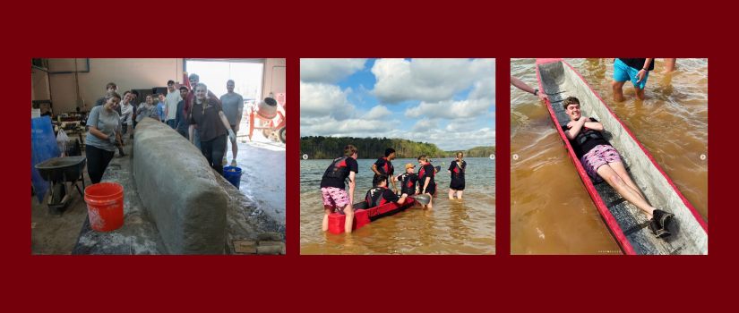 Construction and competition of the Concrete Canoe competition