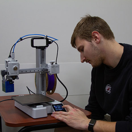 Biomedical engineering student Matthew Yvon