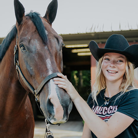 Ruby Voormeyer and her horse