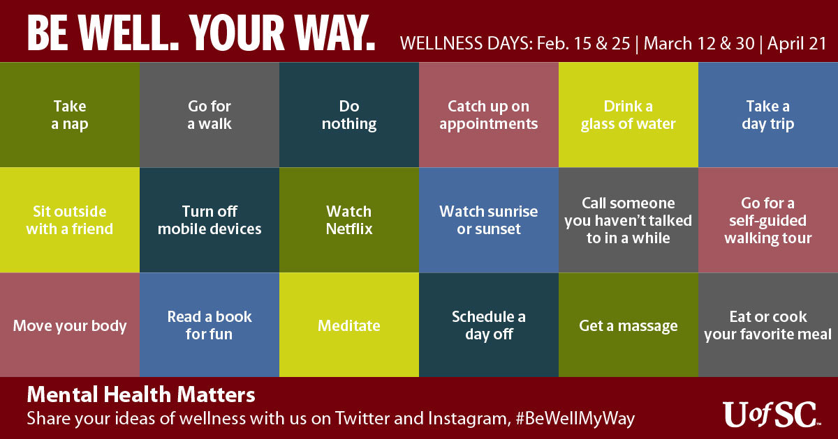 be well your way image-mental health matters image of blocks of text