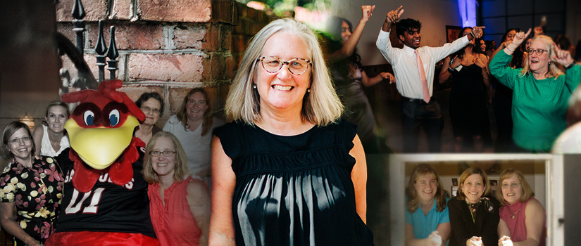 Jan Smoak smiling on USC's Historic Horseshoe