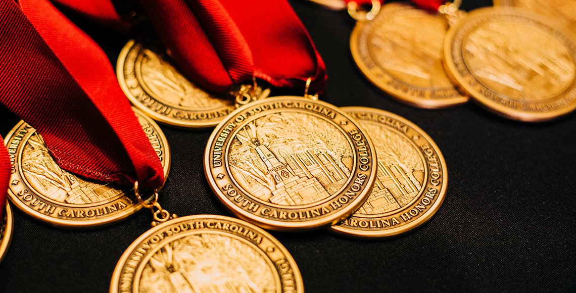 Honors student at graduation